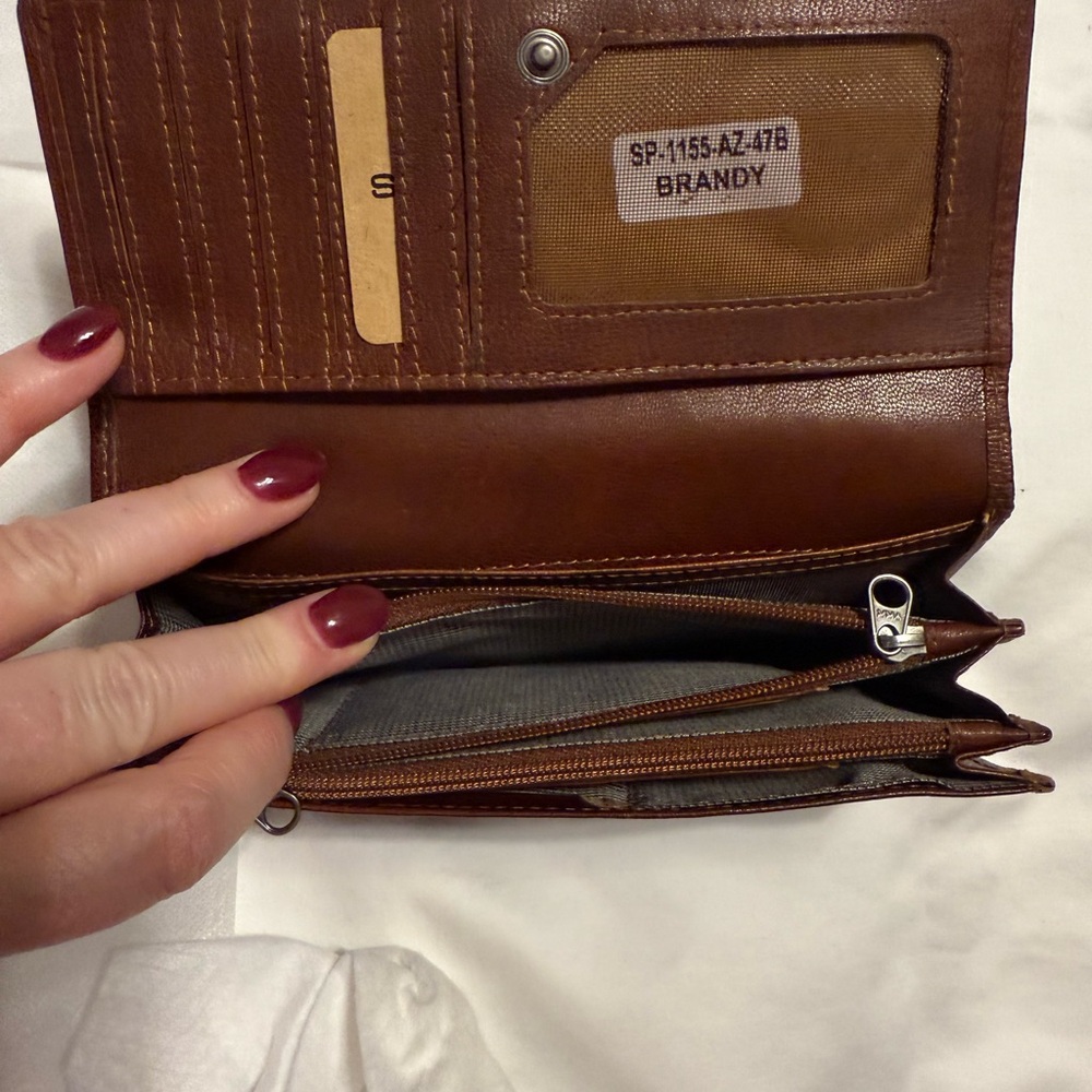 NWT Spikes & Sparrow Brown Leather Wallet - Picture 7 of 16